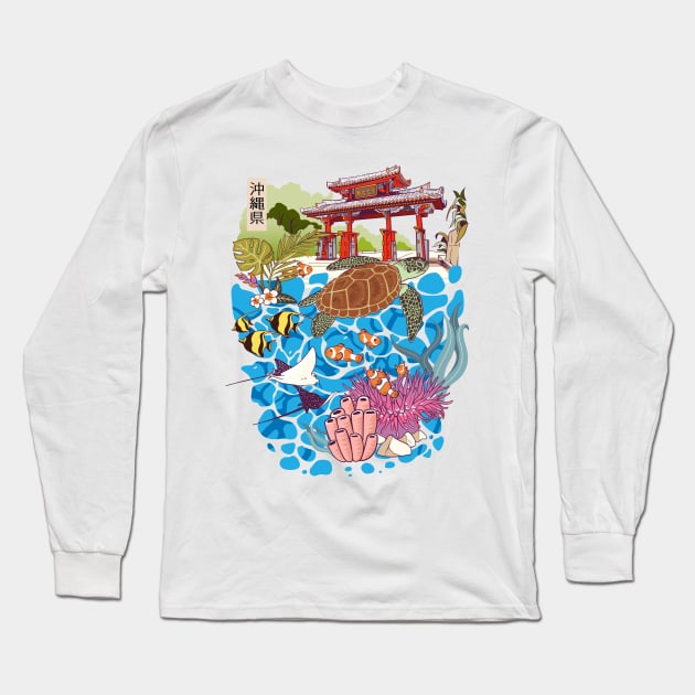 Okinawa Long Sleeve T-Shirt by Milmino